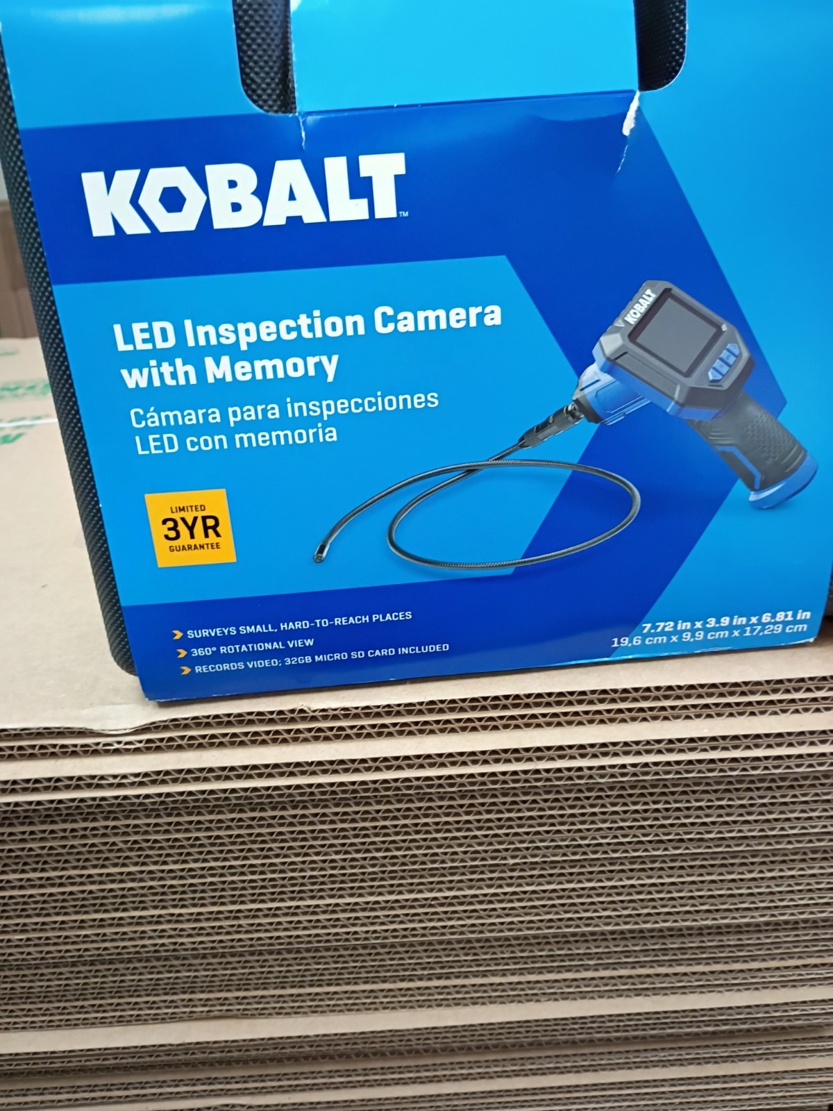 Kobalt Digital Inspection Camera Flexible Shaft Waterproof LED Lights