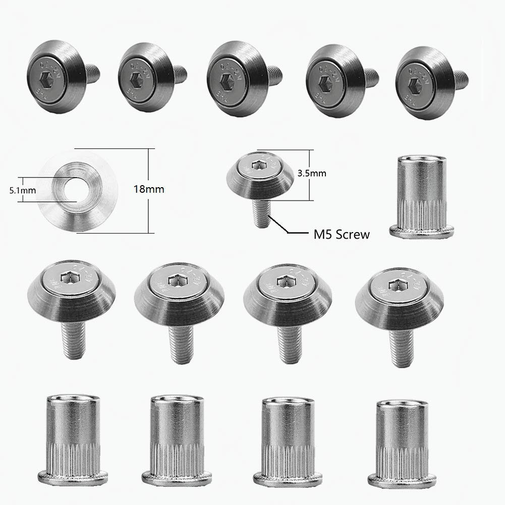 25PCS M5×20mm Stainless Fender Washer Bolt Kit Widebody Engine Fastener