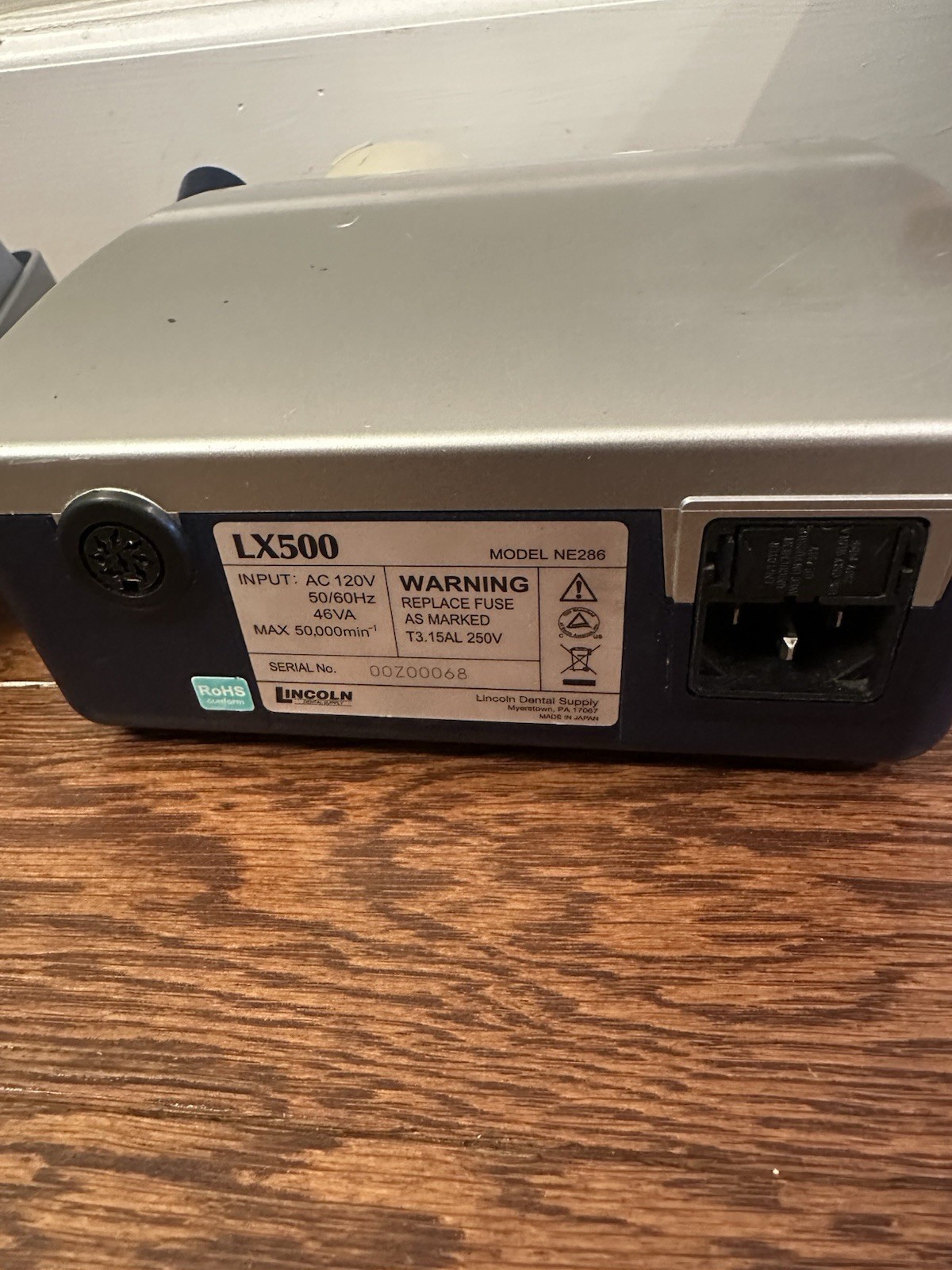 L500 Lincoln Electric Dental Motor Control Unit w/ Foot Pedal And Handpiece