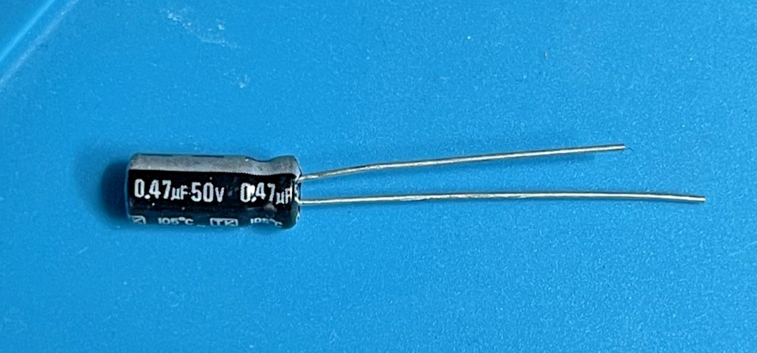 25 pcs JAMICON 0.47uF 470nF 50V Aluminum Electrolytic Cap +105C 2.5mm USA Ship