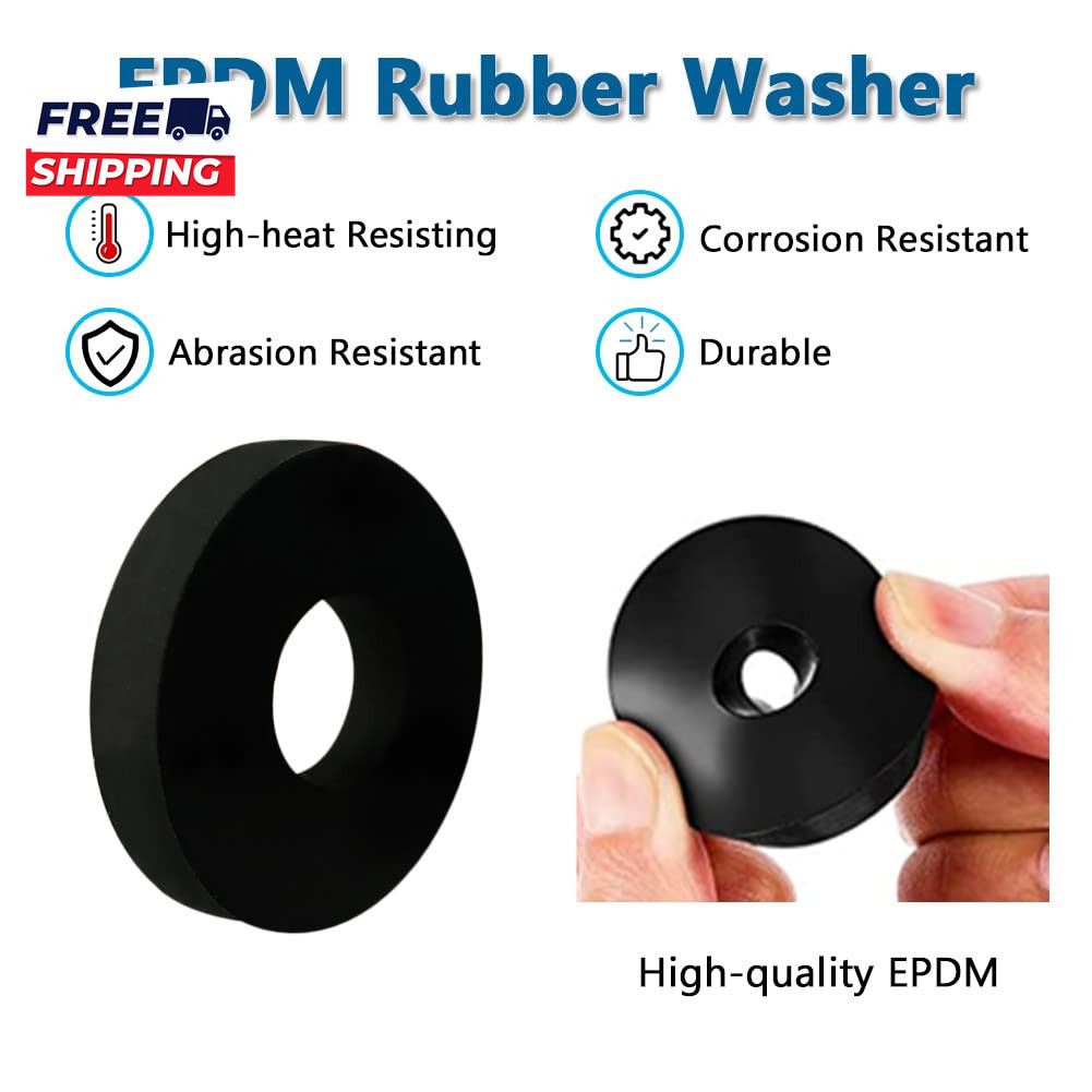 Heavy Duty Rubber Washers 25 Pcs Abrasion Resistant