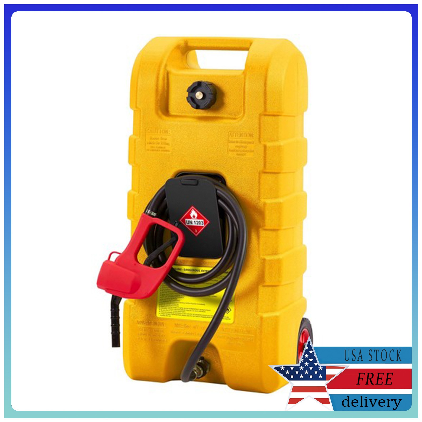 15 Gal Fuel Tank Heavy-Duty Fuel Tank Fuel Caddy with Manual Fuel Transfer Pump