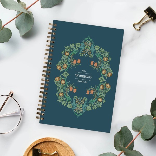 5"x8" 2026 Weekly/Monthly Wirebound Planner Hardcover Blackthorn Blue