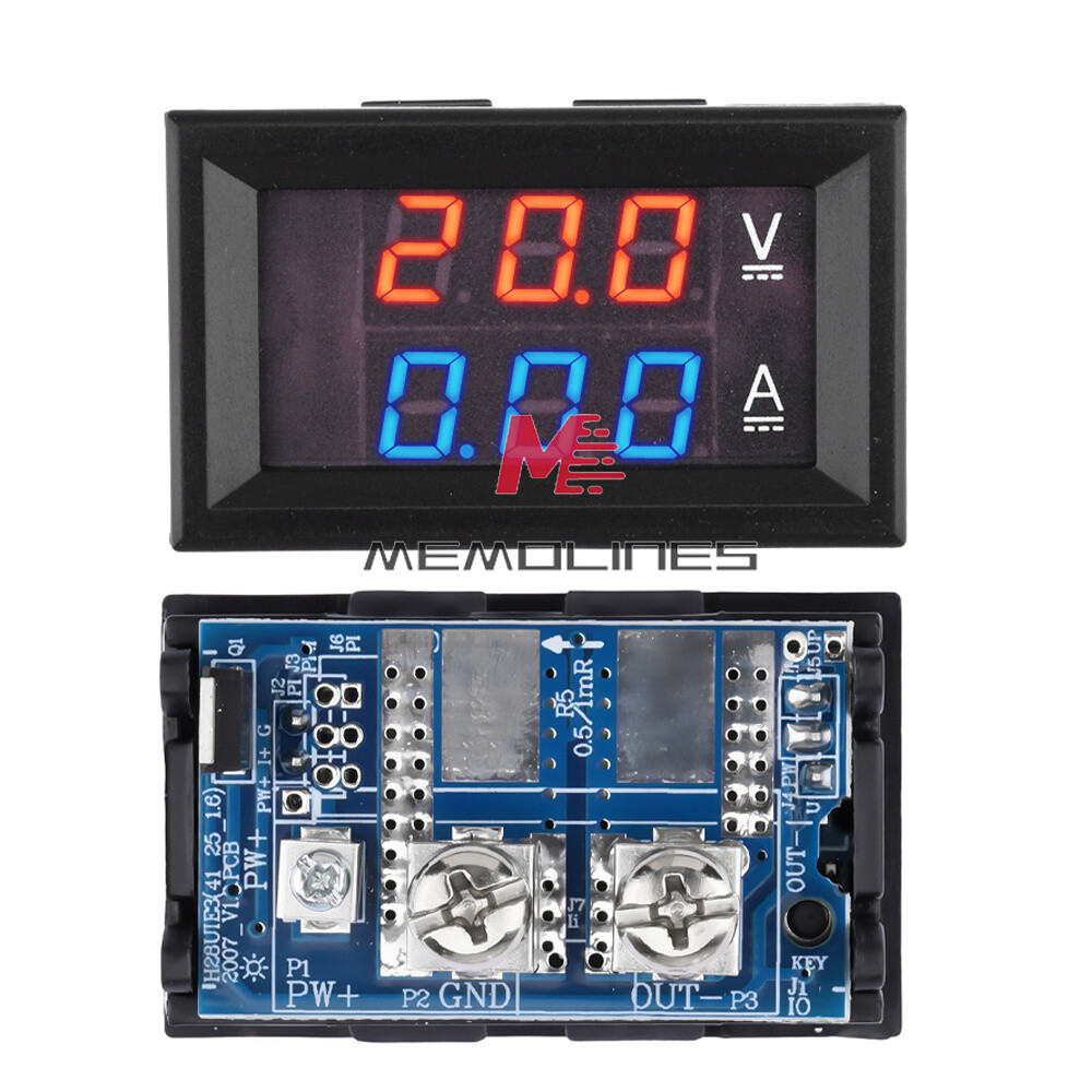 0.28″ DC 7-100V 20A 50A Dul LED Digital Voltager Ammeter Tester Built-in Shunt