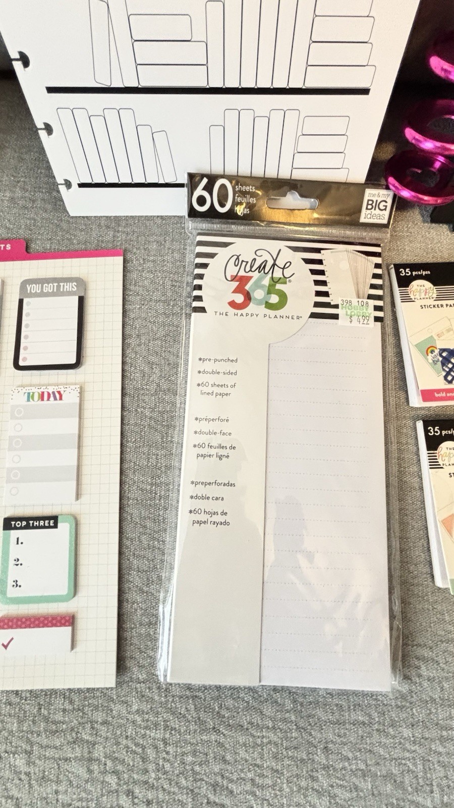 The Happy Planner Classic Size Lot-covers/discs/paper/sticker books