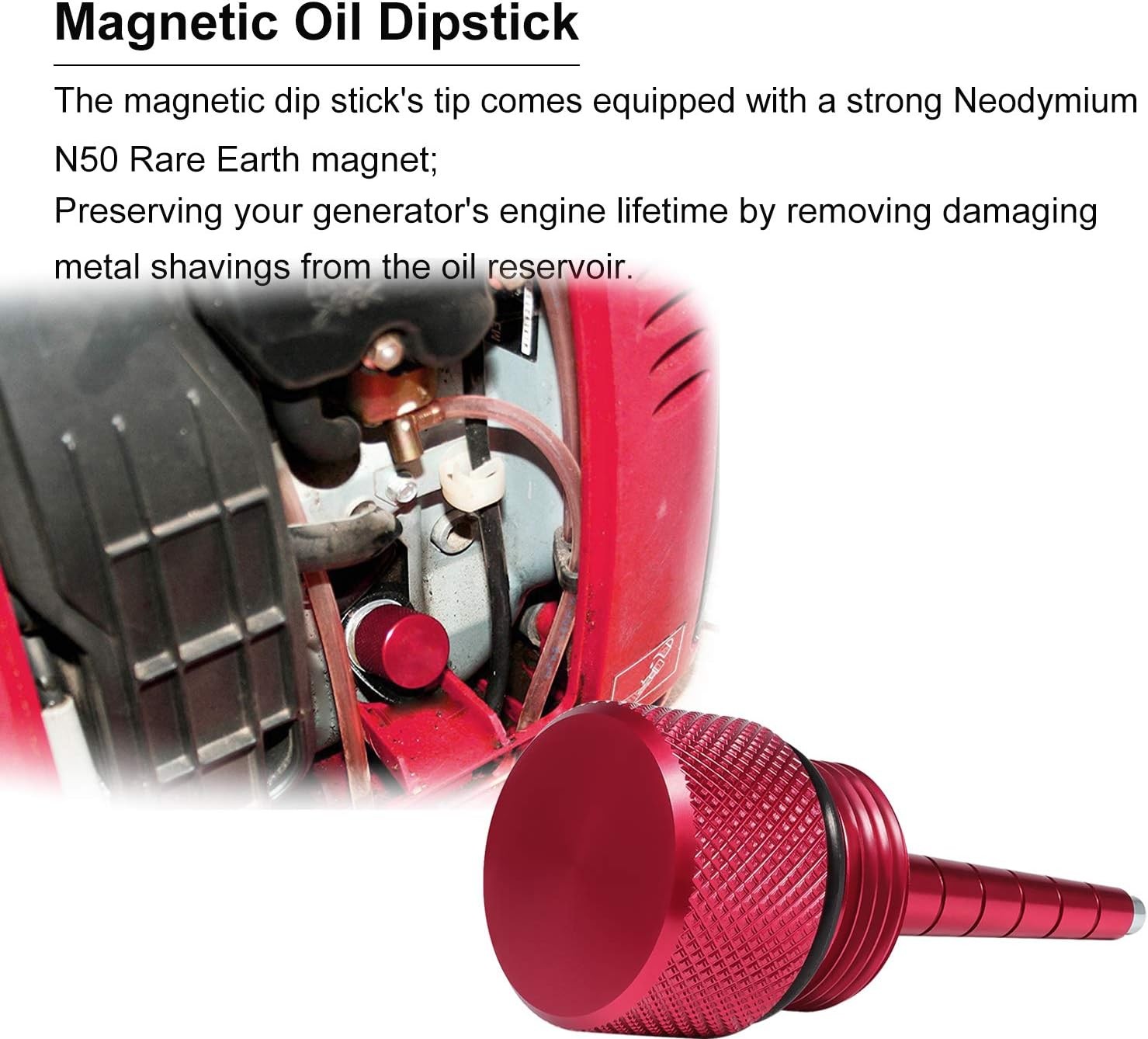 Extended Run Gas Cap & Mess-Free Oil Kit for Honda EU2200i w/Magnetic Dipstick