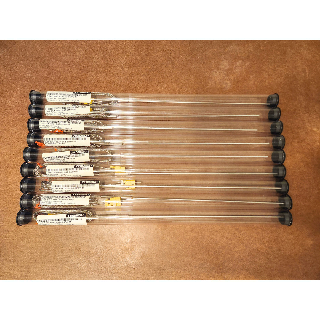 Omega TJ36-CAIN-18U-12-SB-SMPW-M Thermocouple Probe Stainless Braid Type K