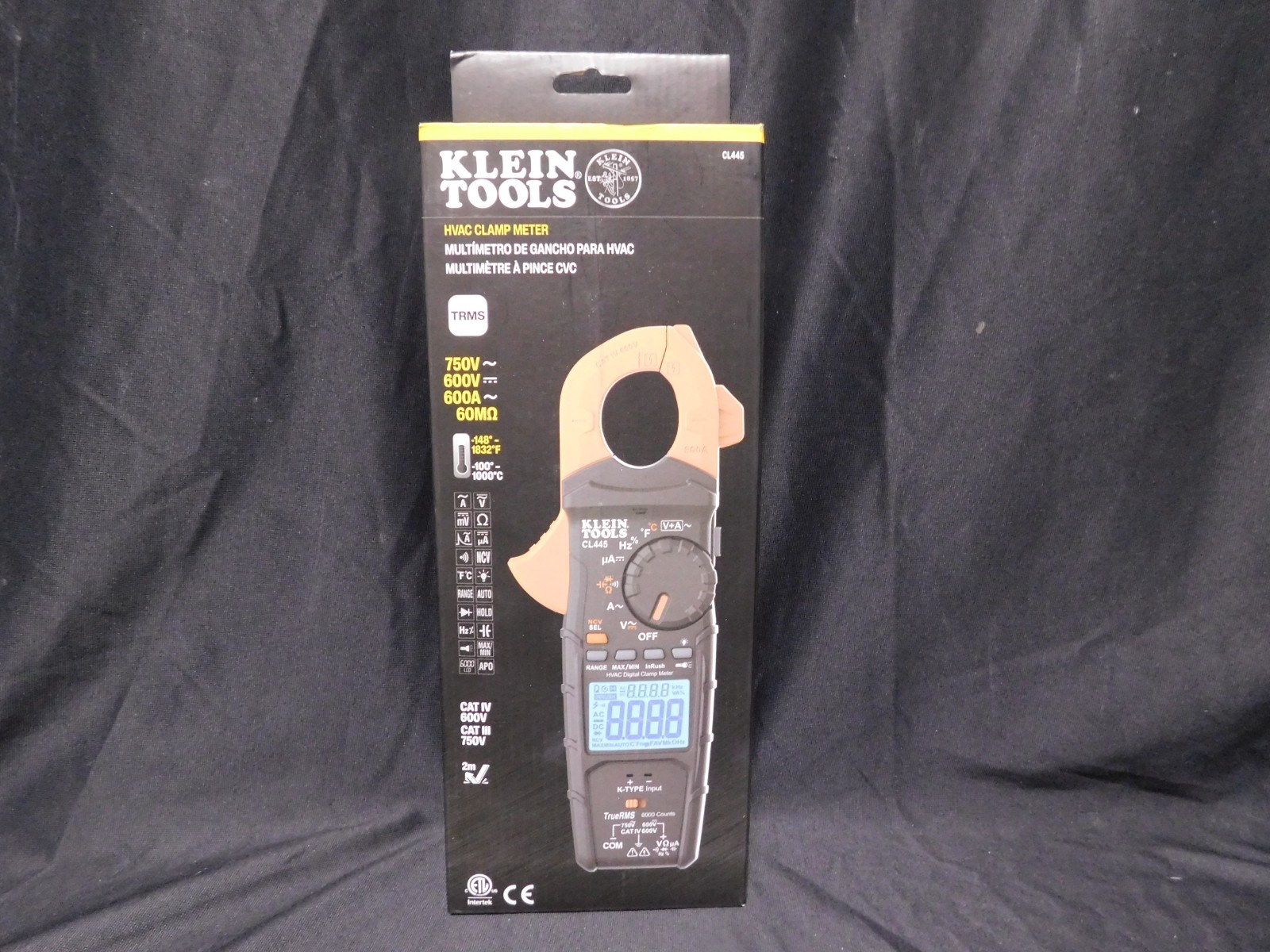 New Klein Tools CL445 750V HVAC Clamp Meter (EB64)