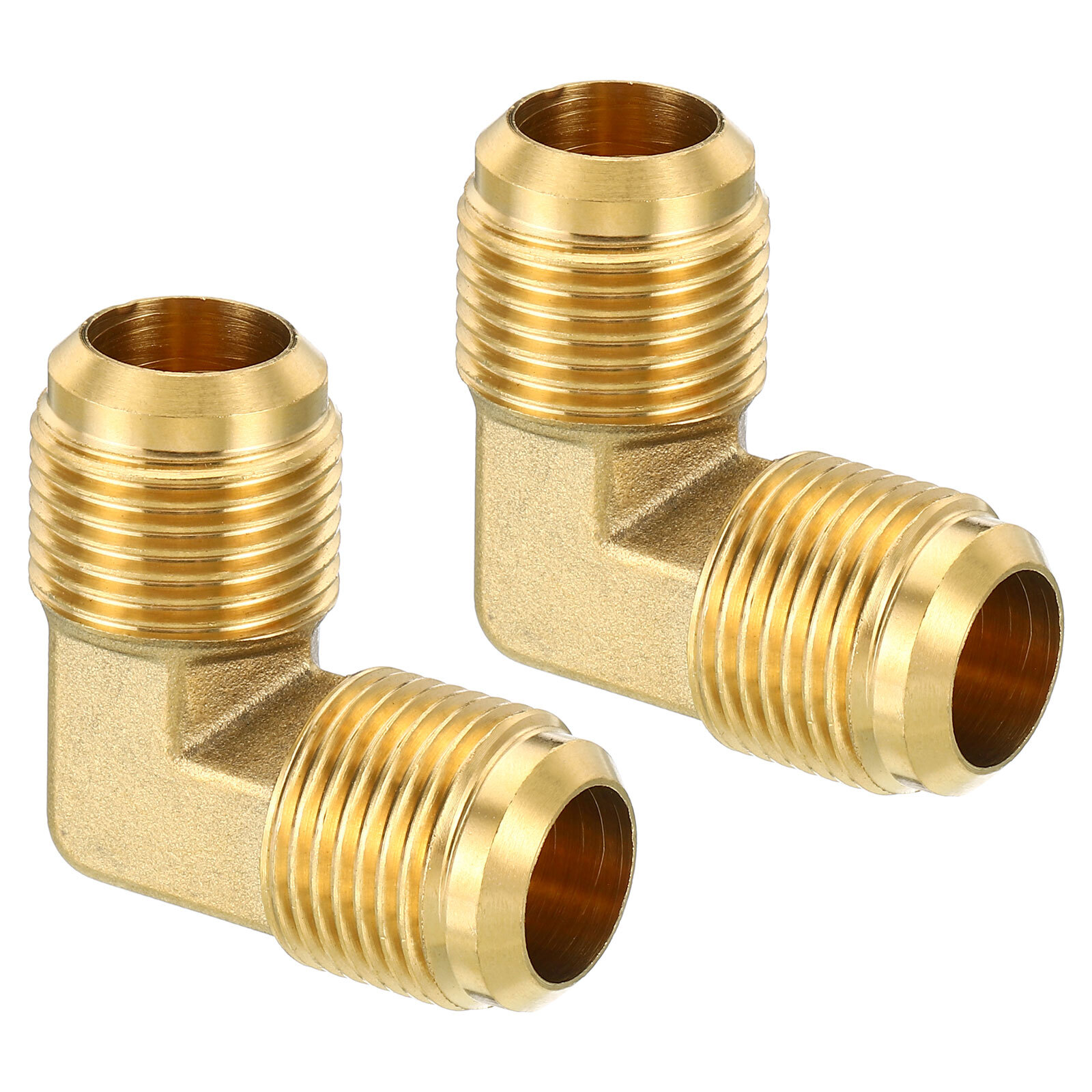 2 Pack 5/8″ x 5/8″ Brass Fitting Flare 90 Degree Elbow Tube Fitting