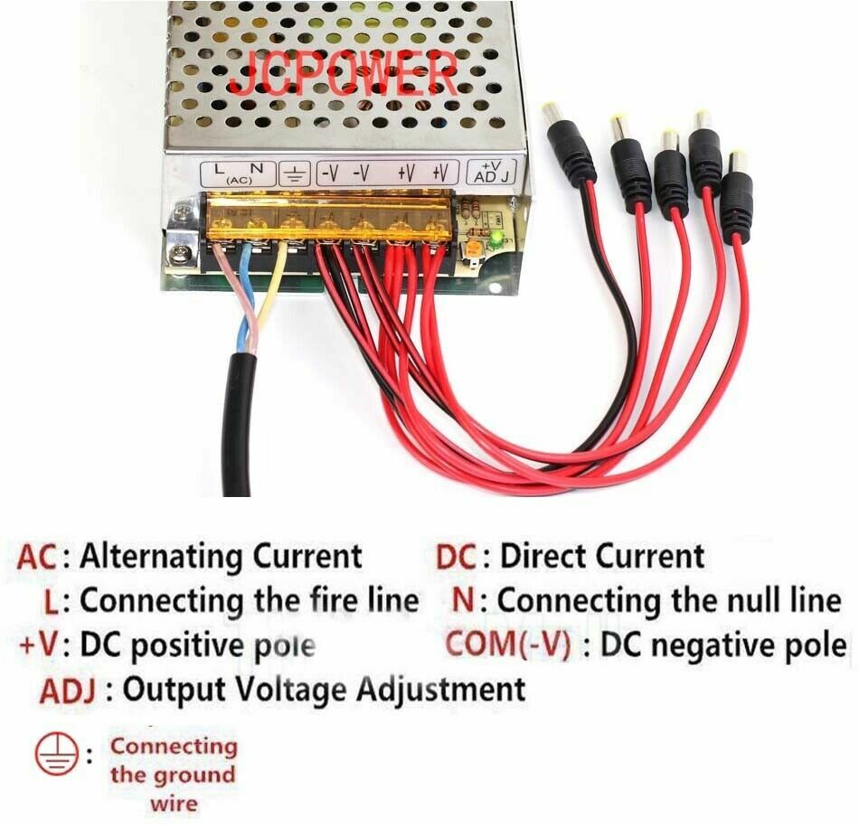 10W -1500W DC Regulated Switching Power Supply 3V 5V 12V 24V -48V Universal PSU