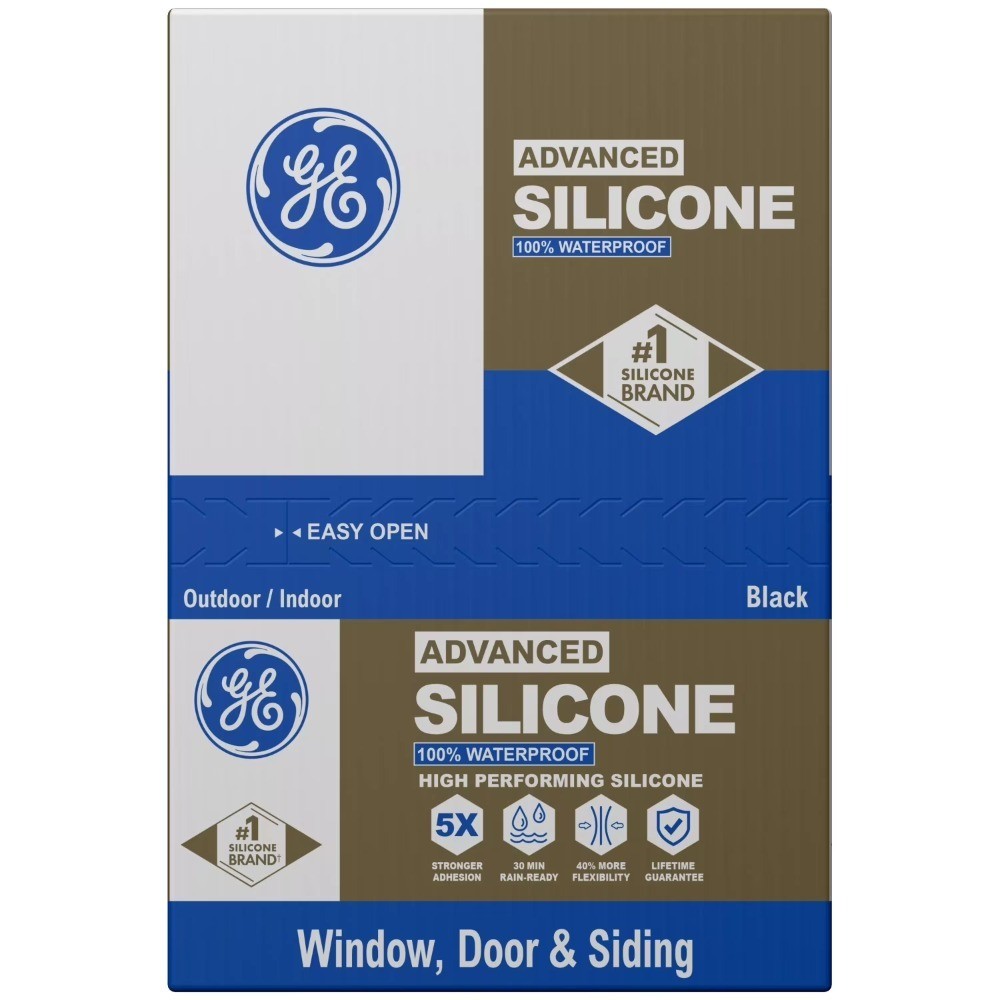 Silicone Sealant for Windows and Doors Black 10.1 fl oz Cartridge
