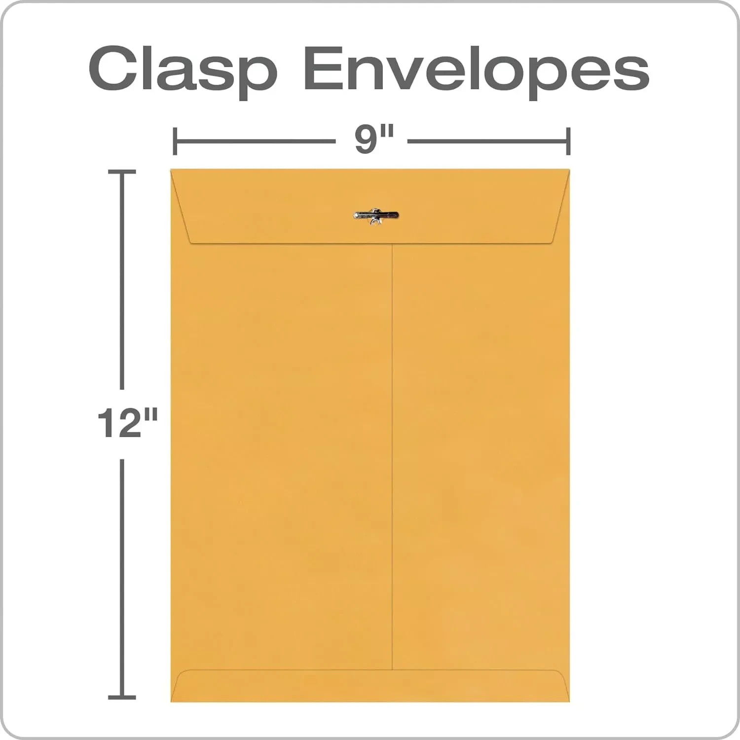 100 Pcs CLASP ENVELOPES 9×12 28lb Kraft Shipping Mailing Gummed Business Manila