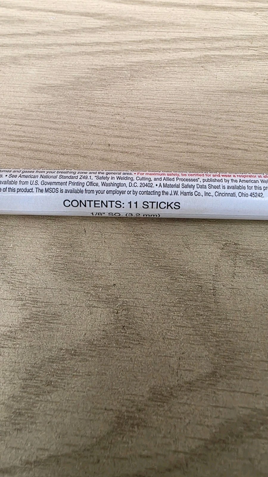 61035 Harris Stay-Silv 15 15% Silver Solder Brazing Alloy 11 Sticks, 1/8 Square