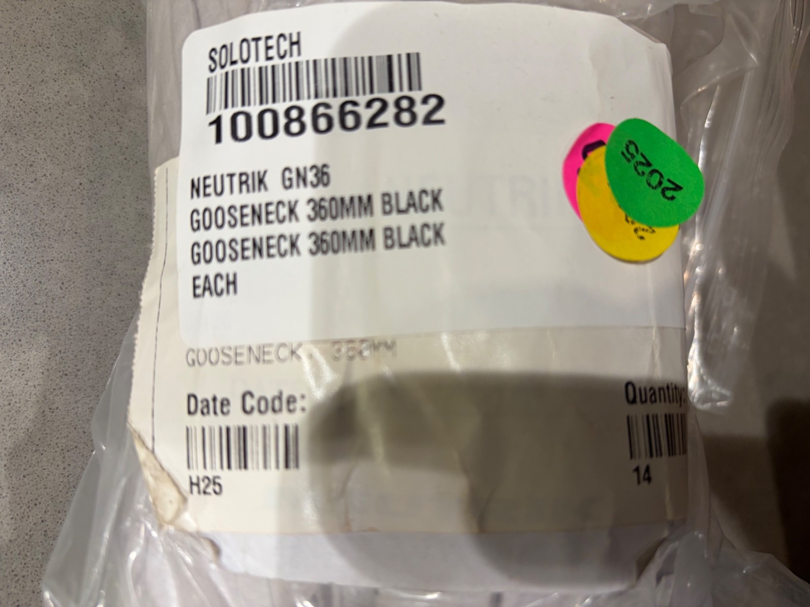 Neutrik GN36 Goosenecks – Gooseneck only – 360 mm length – 13 mm diameter