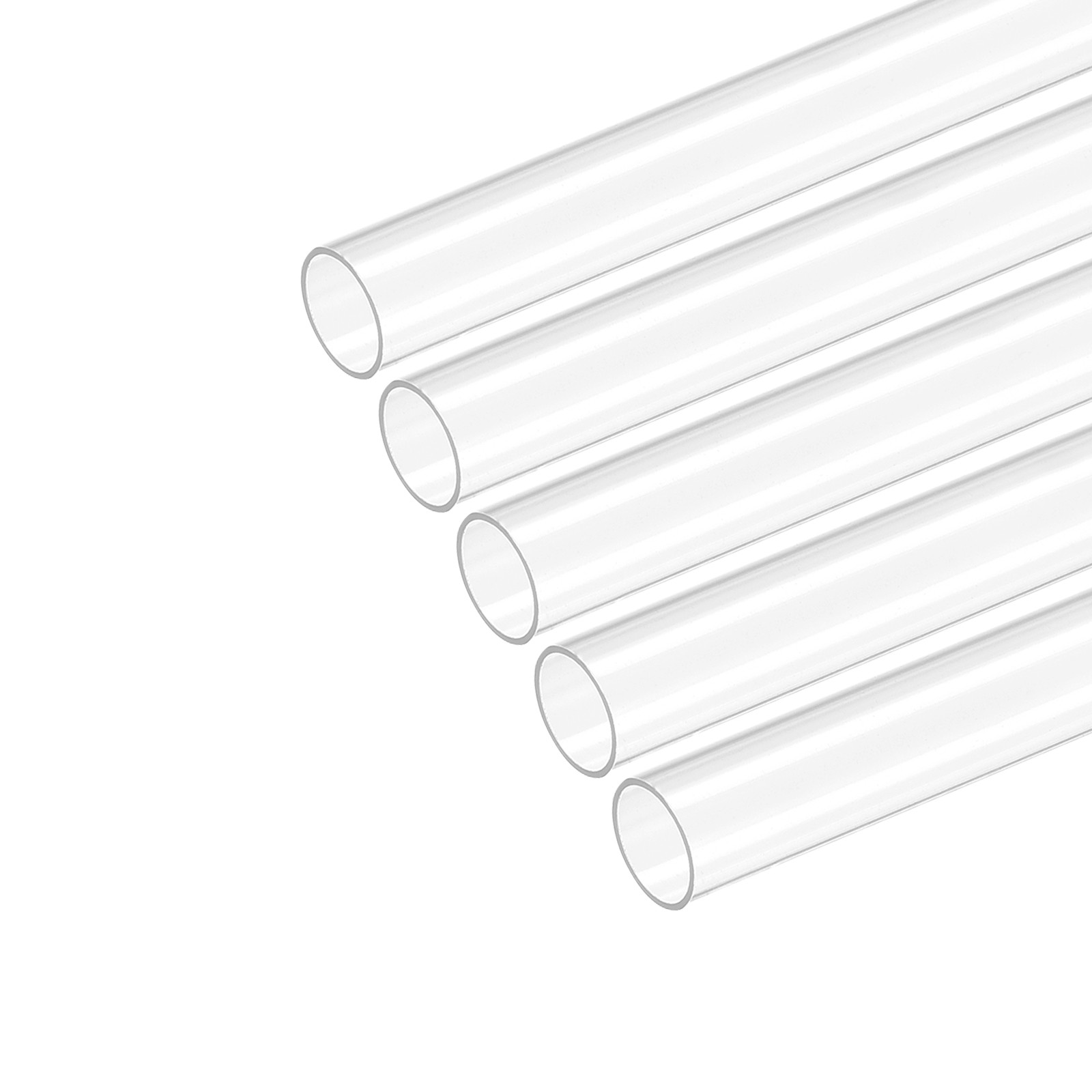 5 x Plastic Pipe Rigid Tube Clear 0.4″(10mm) ID 0.43″(11mm) OD 9.6″ (245mm)