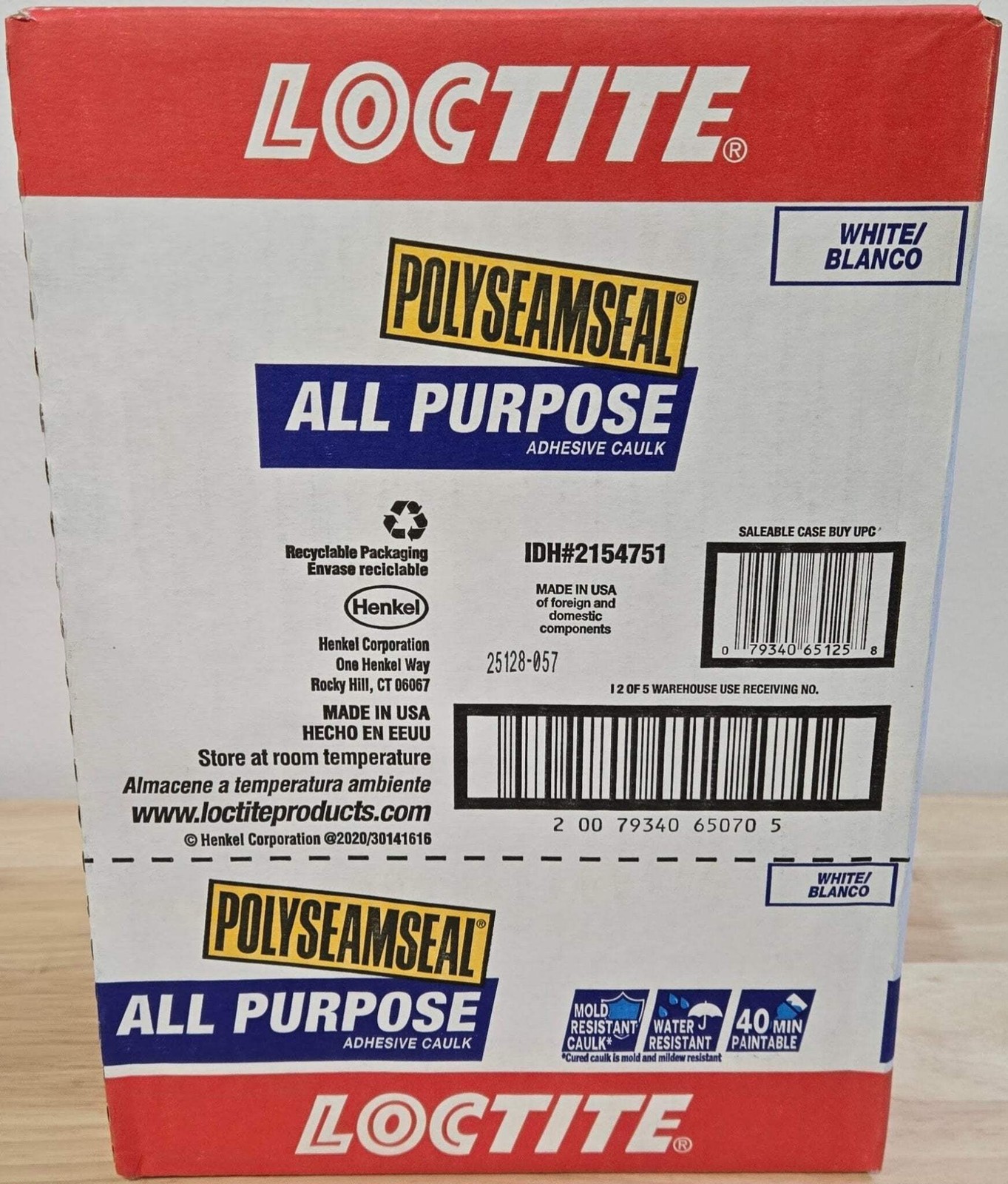 Loctite Polyseamseal White All Purpose Latex Caulk Sealant Case 10 oz of 12x 215
