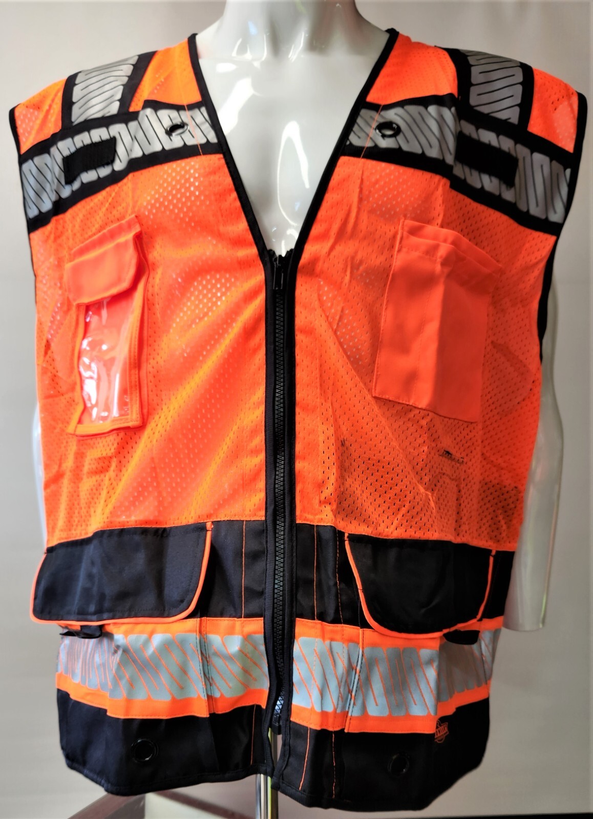 RADIANS HIGH VISIBILITY Surveyor Two Tones Orange Safety Vest Mesh front & back