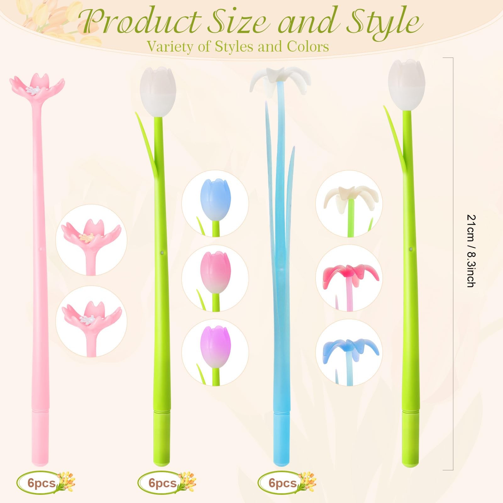 Tenare 18 Pieces Color Changing Flower 18 Count (Pack of 1), Multicoloured