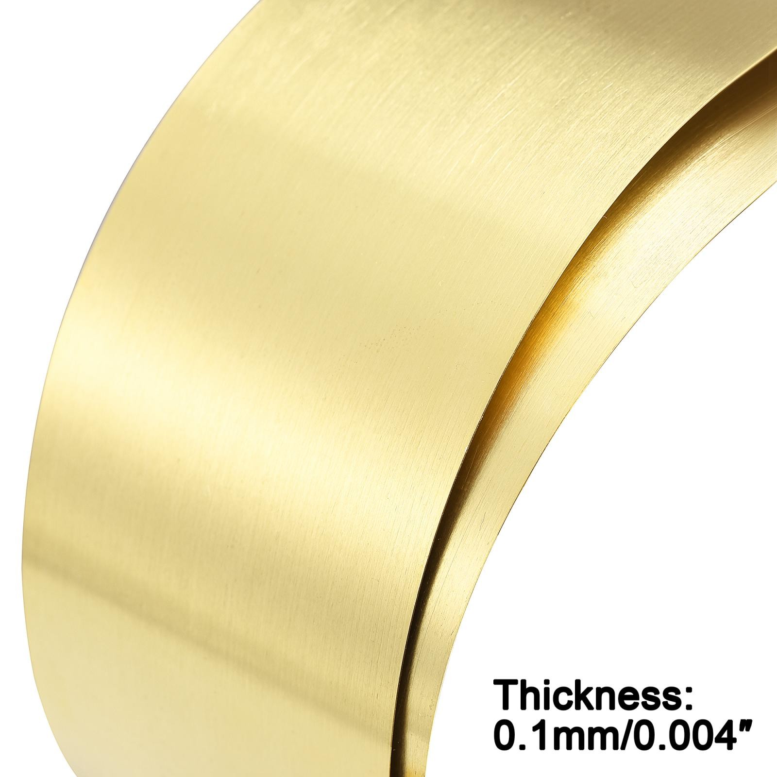 Brass Sheet Roll Metal Foil Plate 39.4“ x 2” x 0.004“