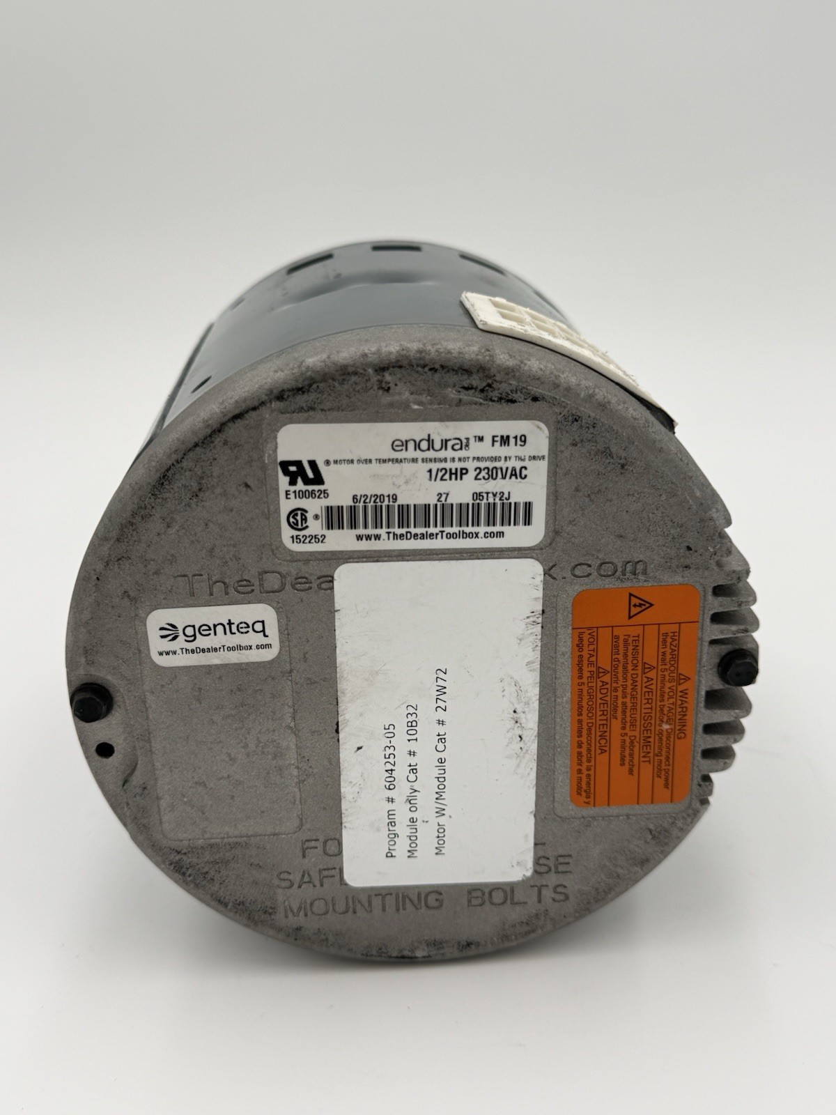 Genteq Endura FM19 5SME39HXL015A Blower Motor 1050 RPM 1/2HP 208-230V #B1-171