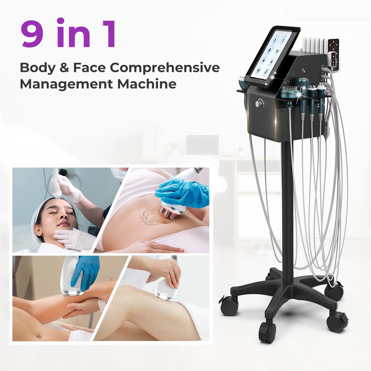Pro 9 in 1 Beauty Machine for Body Massage Facial Care Skin Lifting Lost Weig87