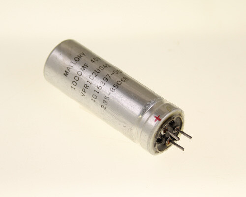 LOT OF TEN VPR102U040J2C6B MALLORY capacitor 1,000uF 40V Aluminum Electrolytic