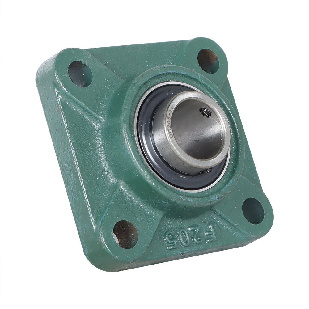 2 Pack UCF205-16 Solid Base Pillow Block Flange Mounted Bearing 4 Bolt 1″ Bore