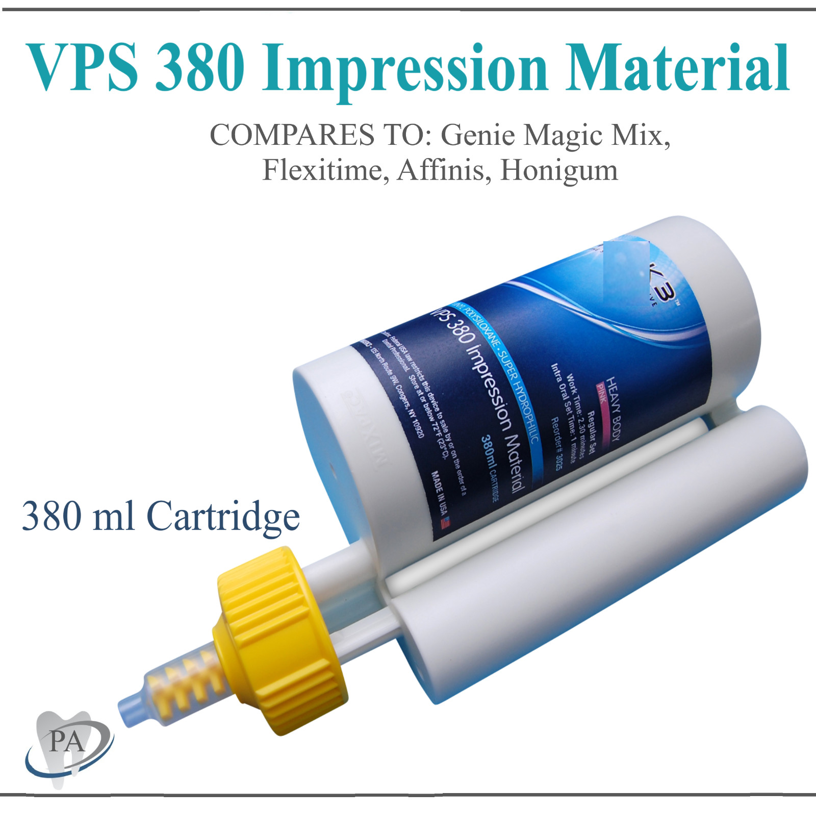 Dental Virtual 380 VPS Impression Material Heavy Body Fast Set or Regular Set