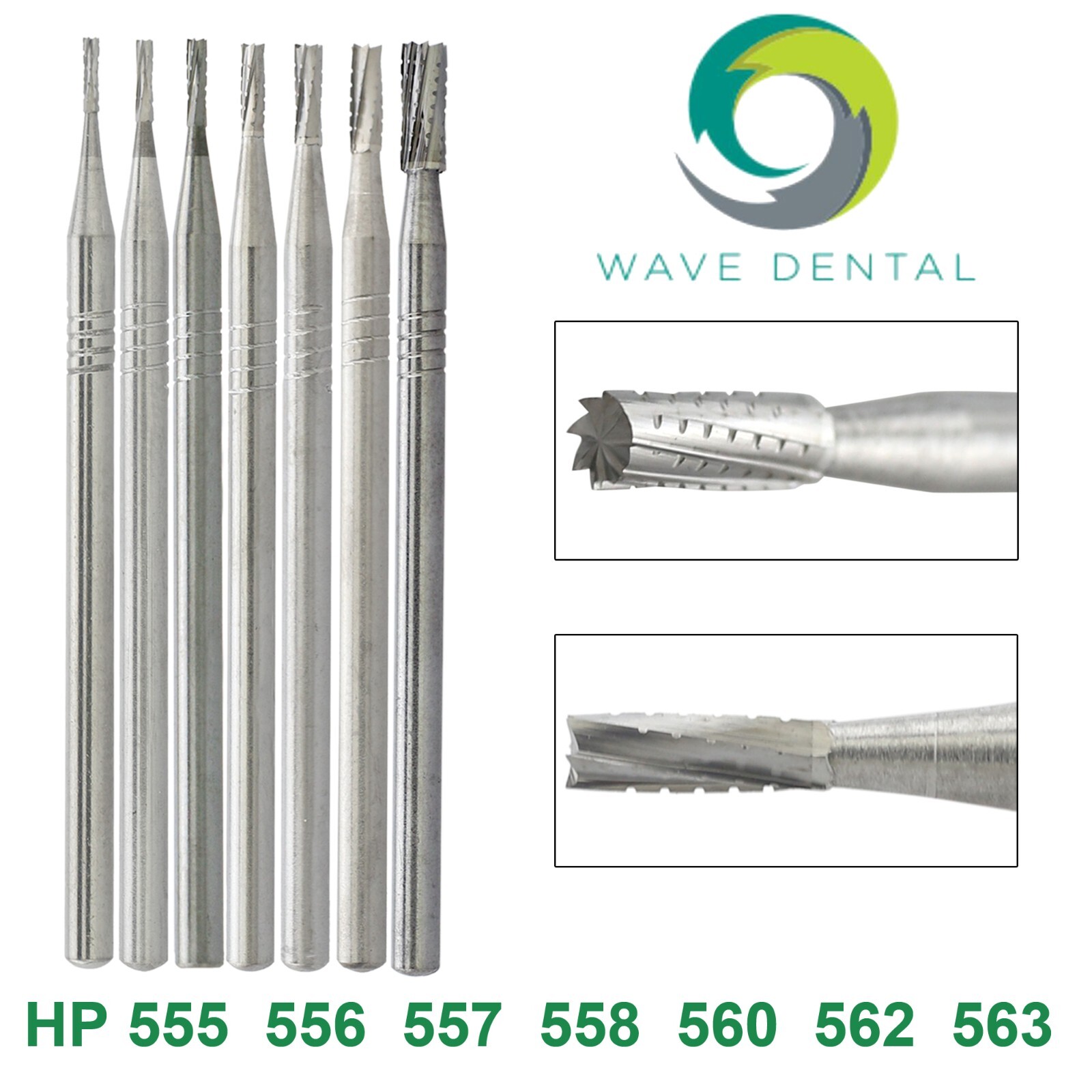 WAVE Dental Latch Carbide Burs Round RA Slow Speed Straight Handpiece Bur 44.5mm