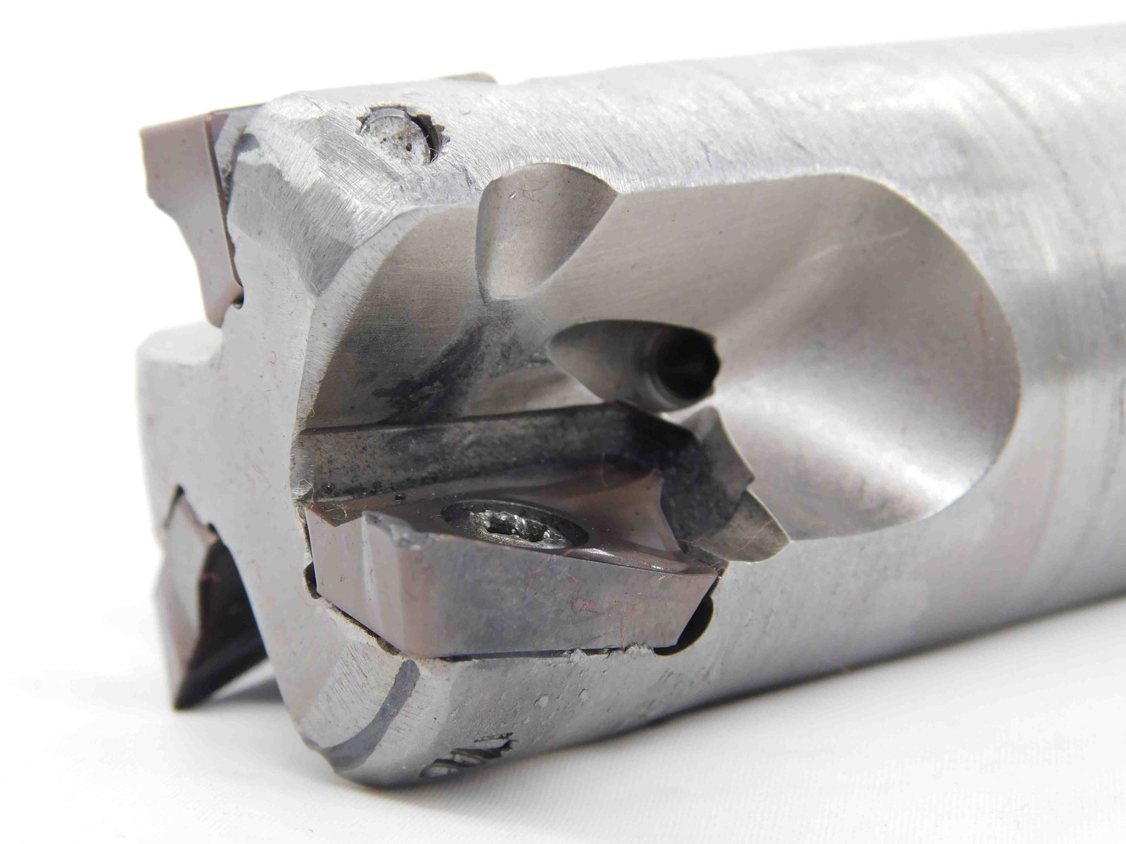 1 1/4 DIA. 4 1/2 OAL COOLANT THRU INDEXABLE END MILL 1 1/4 SHANK 3 FLUTE 1.25