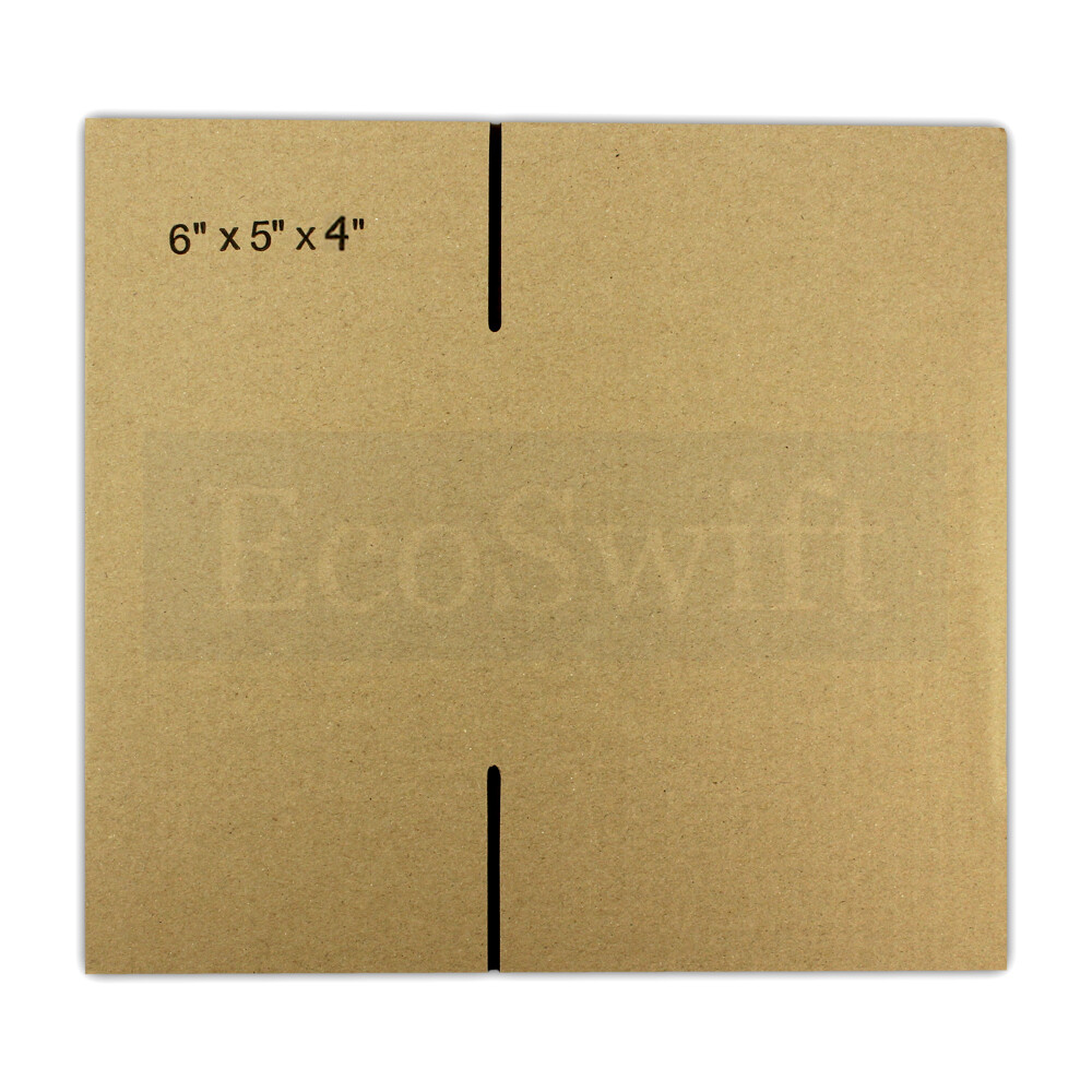 1-Box 6x5x4 EcoSwift Cardboard Packing Moving Shipping Box Corrugated Carton