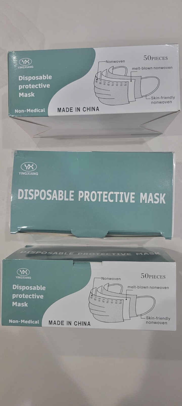 150 PCS Disposable Face Mask Non Medical Surgical 3 Ply Ear loop Blue Mask adult