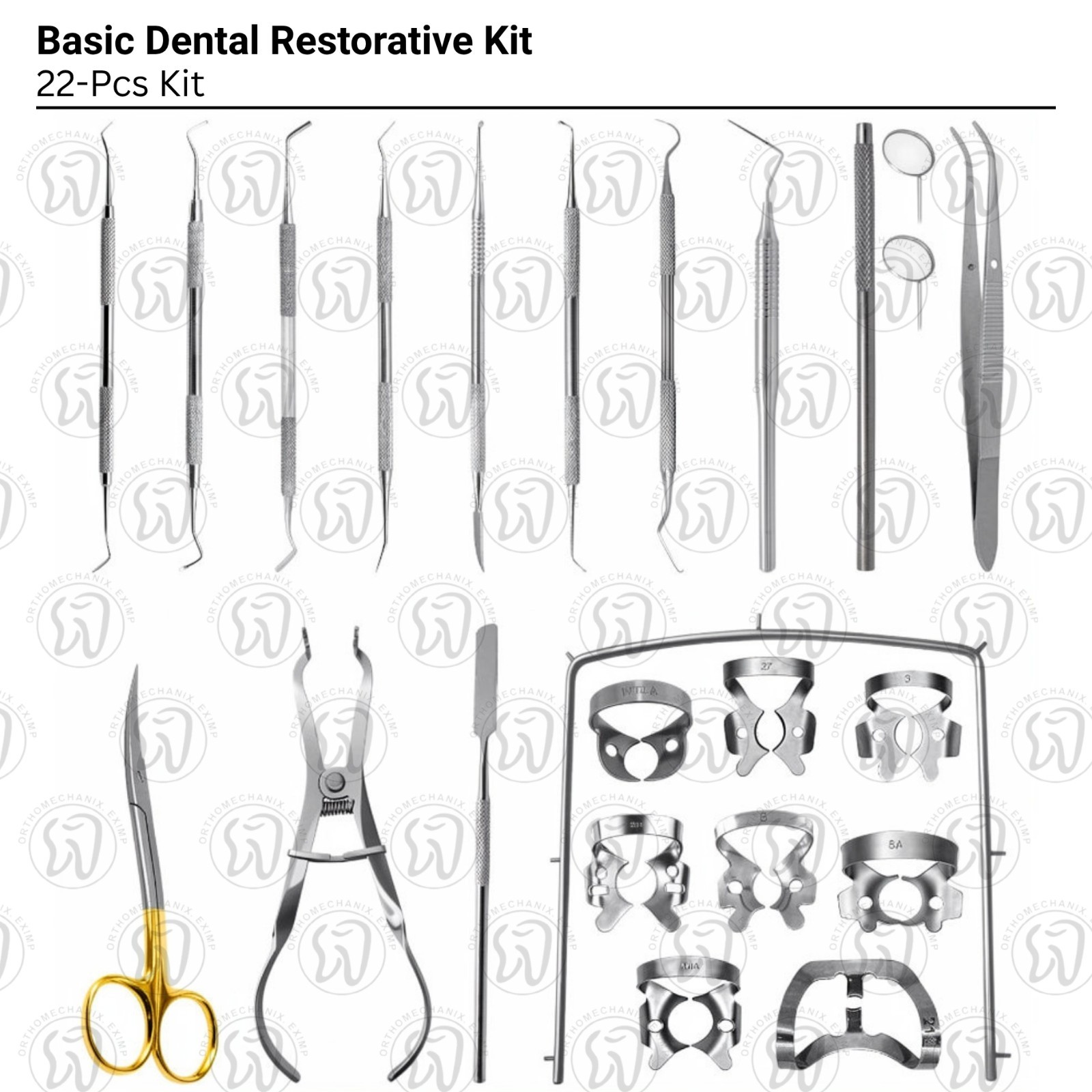 22 Pcs Basic Dental Restorative Kit Dental Surgical Instruments – US Duty Free