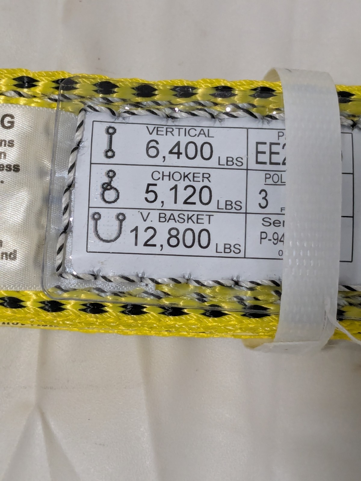 LIFTEX Flat Eye & Eye, Type 3 Web Sling: 3' Long, 2" Wide EE292X3P