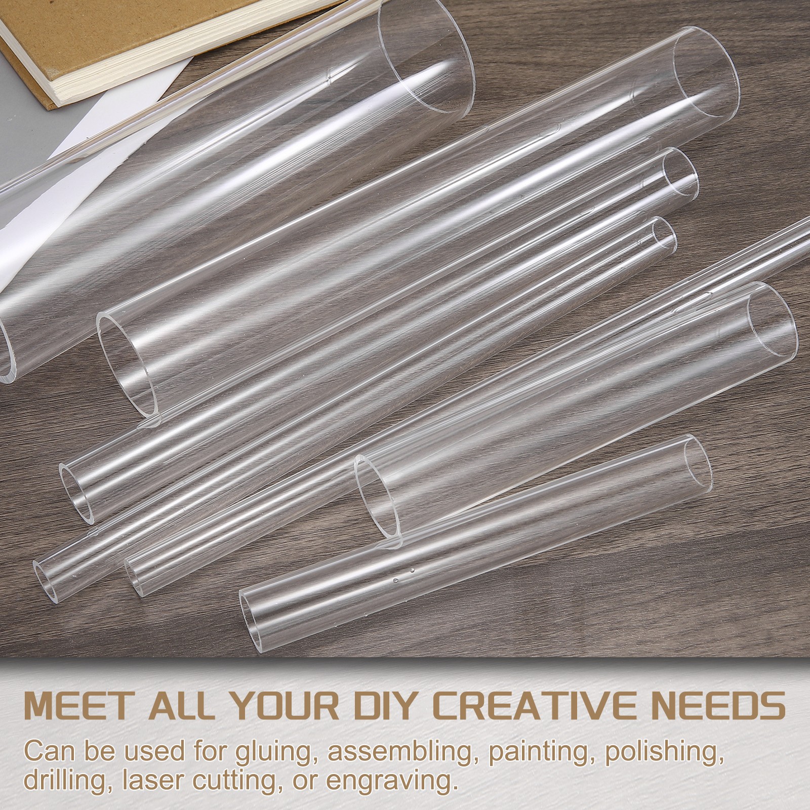 Acrylic Tube, 1 Pcs 90mm(3.54″) ID x 100mm(3.94″) OD 204mm(8″) Length