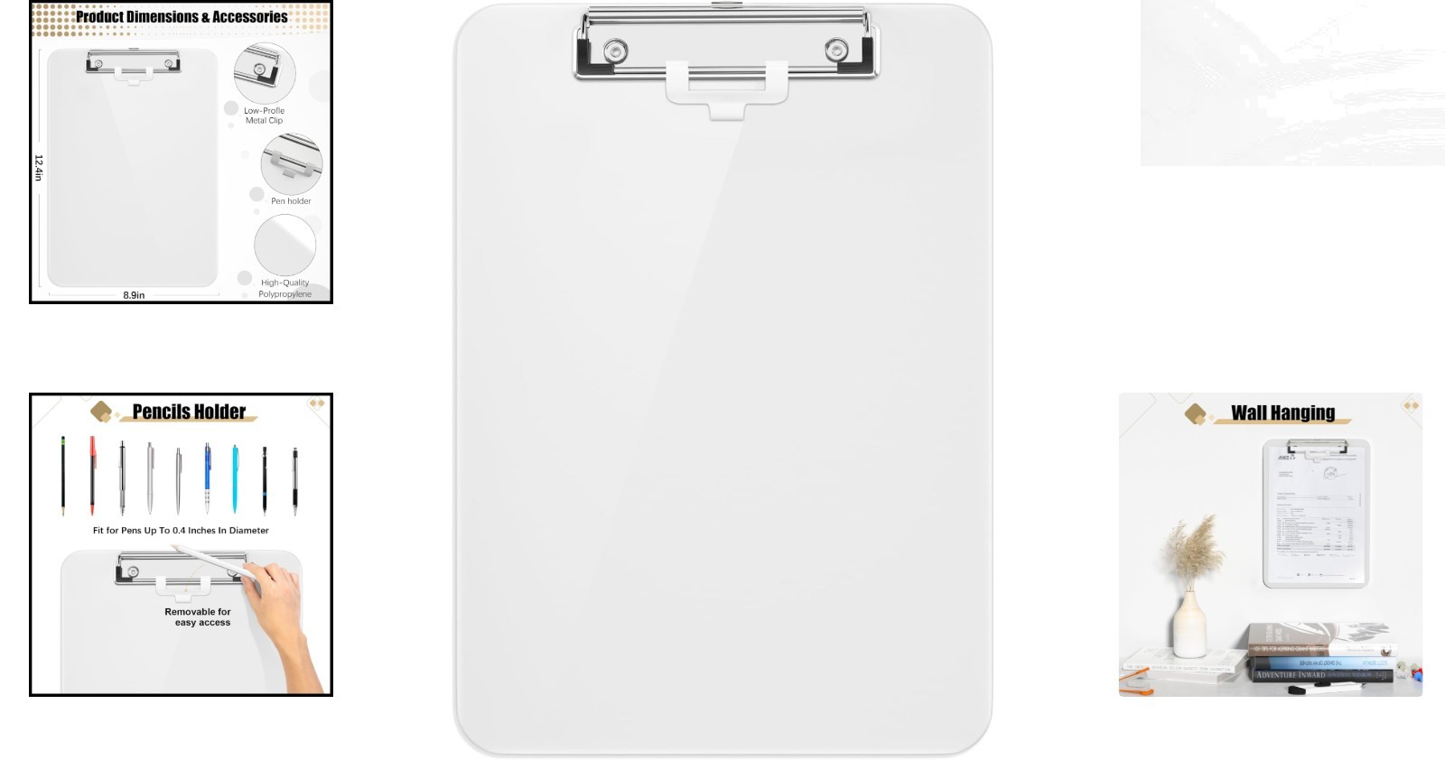 Durable 12.5 x 9 Inch Clipboard with Smooth Surface – Perfect for Everyday Use