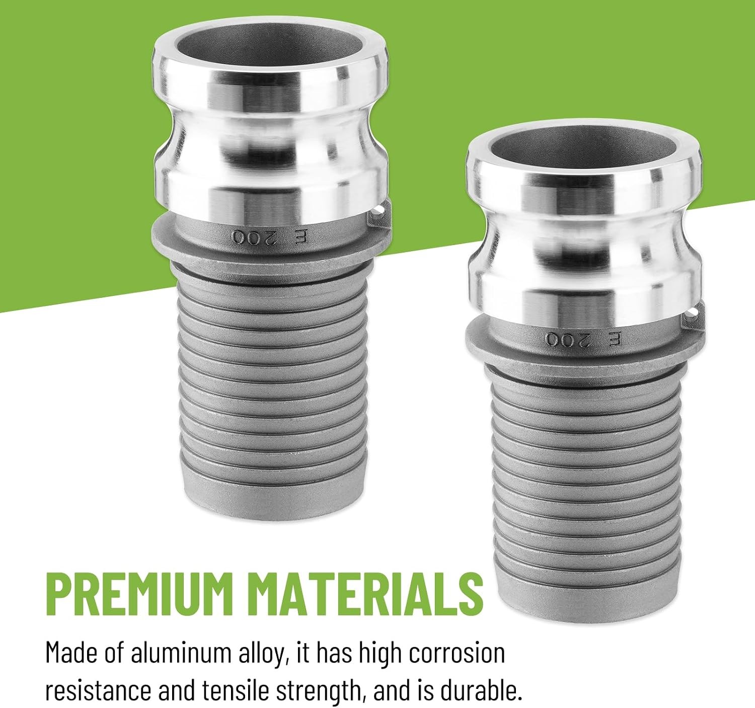 2 Sets Aluminum Camlock Fittings Type C&E 2 Inch Cam and Groove Hose Fitting A++