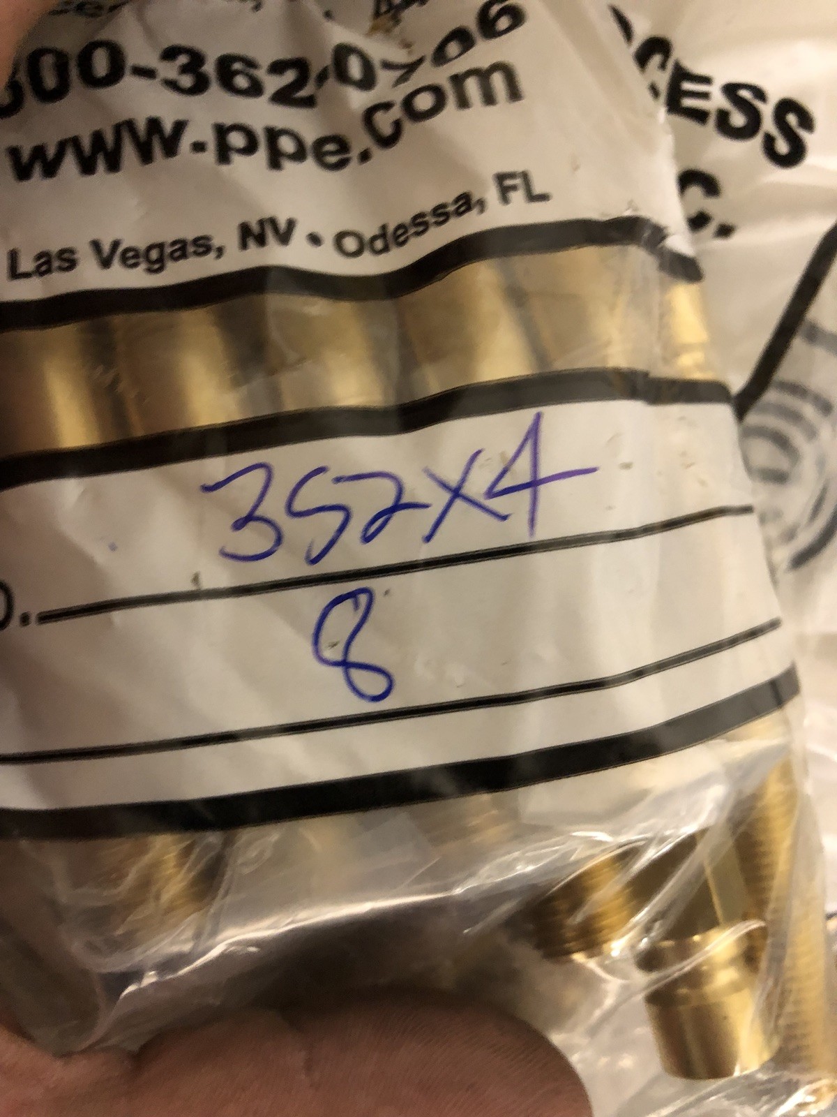 QTY 70 BRASS EXTENSION PLUG 352 X 4 4″ Mixed Sizes Plastic Process Equipment