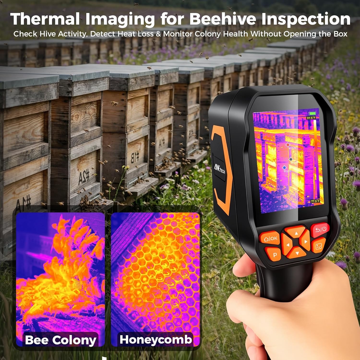 ANXTECH Handheld Infrared Thermal Imager Thermal Camera TISR Resolution 512*384