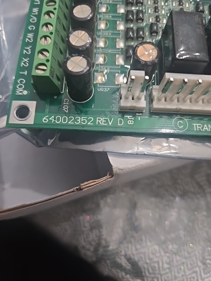 Trane 64002352 Rev D Control Board RTRM MOD03196. Single Stage Only!!