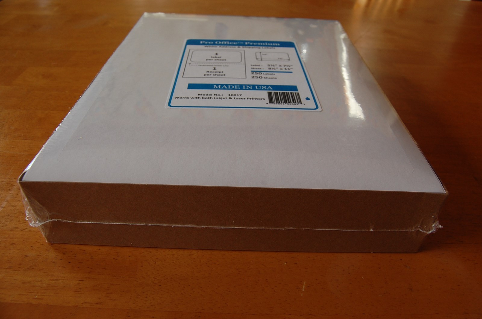250 Sheets/250 Labels Pro Office Self-adhesive shipping Label with Tear Off USA