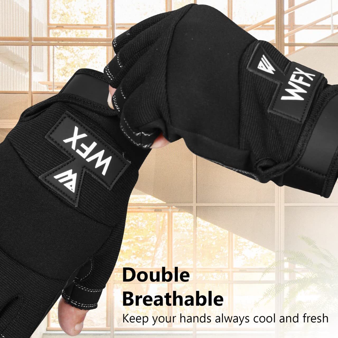 Tough Fingerless Performance Gloves Protection Work Gloves Padded Palm Halffinge