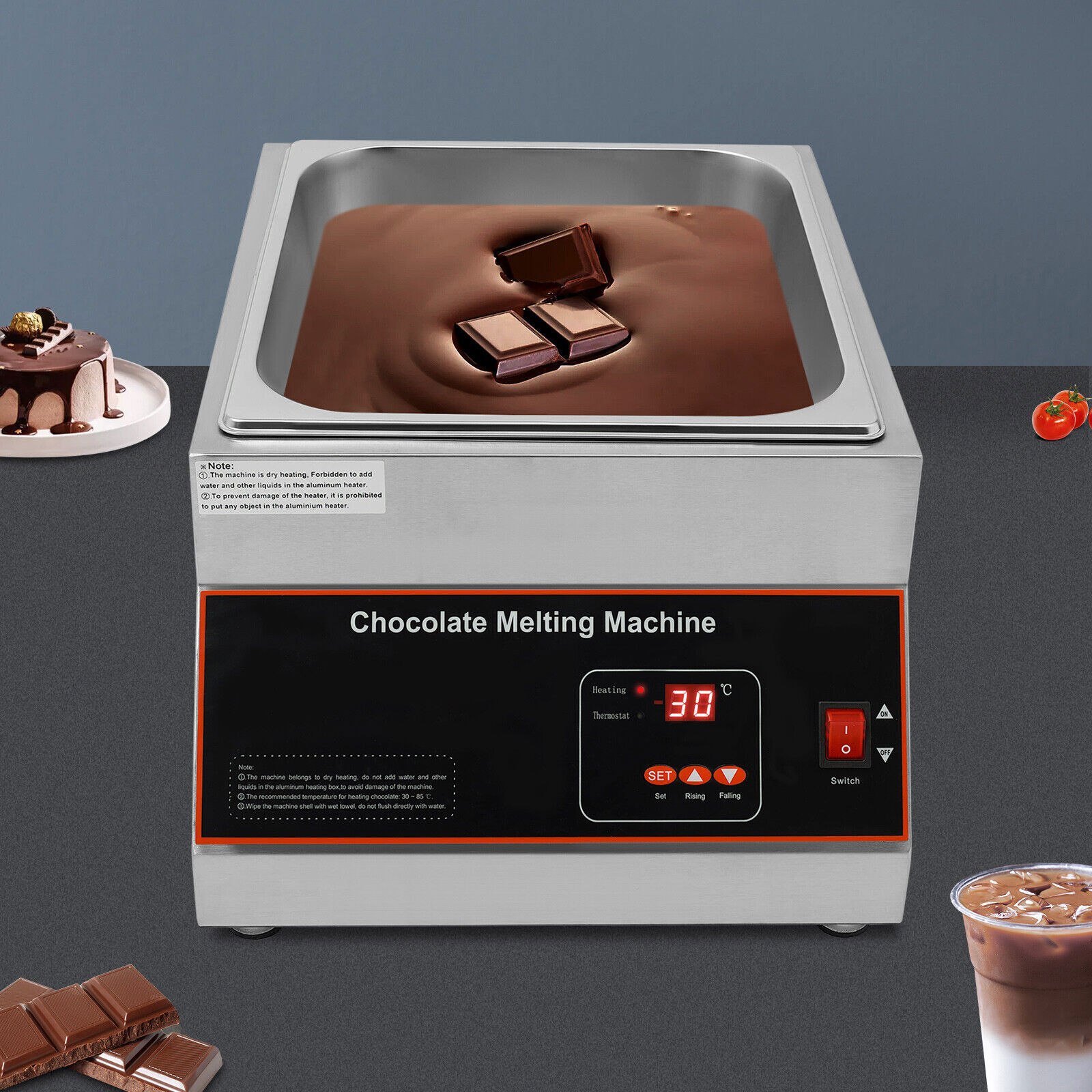 Electric Chocolate Tempering Machine Melter Melting Machine 1 Melting Pot 12kg