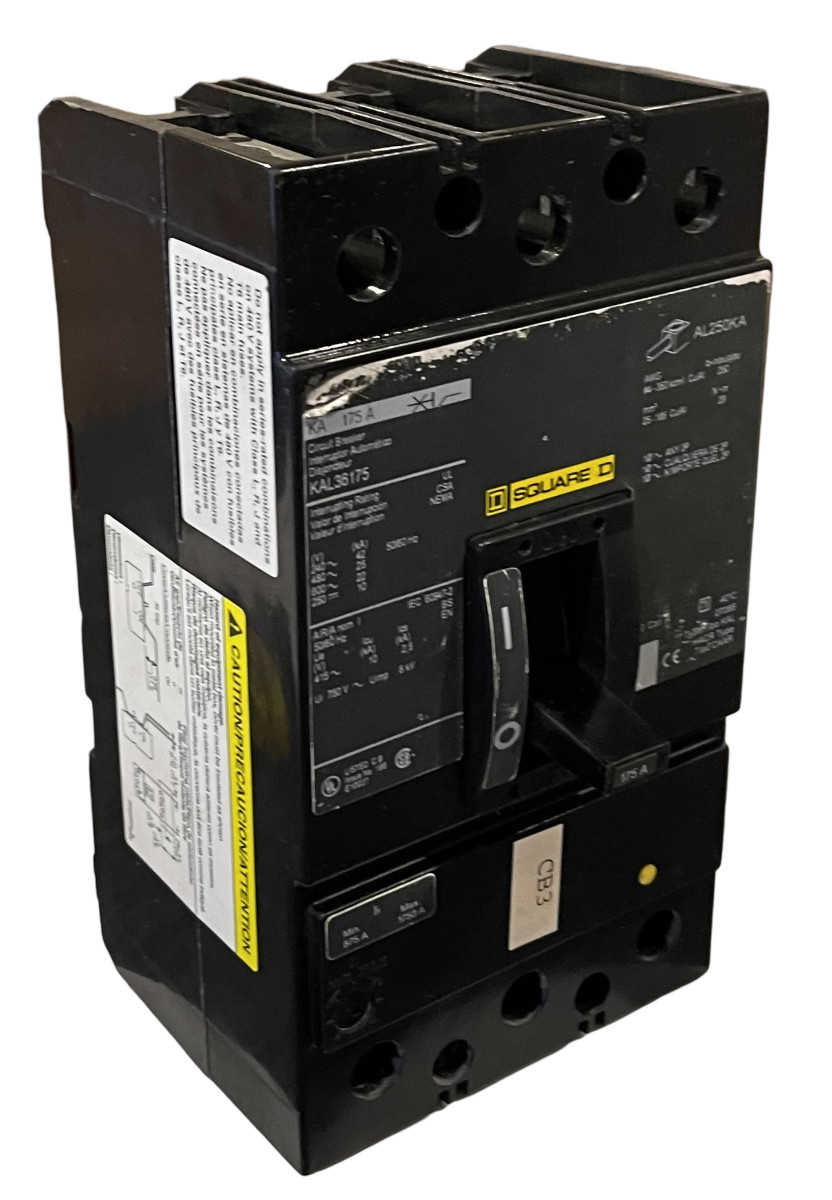 Square D KAL36175 Breaker | 175A | 3P | 600V | 25kA @ 480V | K Frame | MCCB