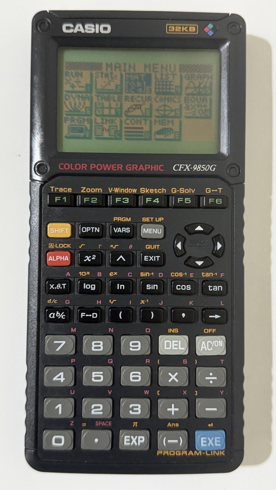Vintage CASIO CFX-9850G Graphic Color Scientific Calculator 32kb With Cover