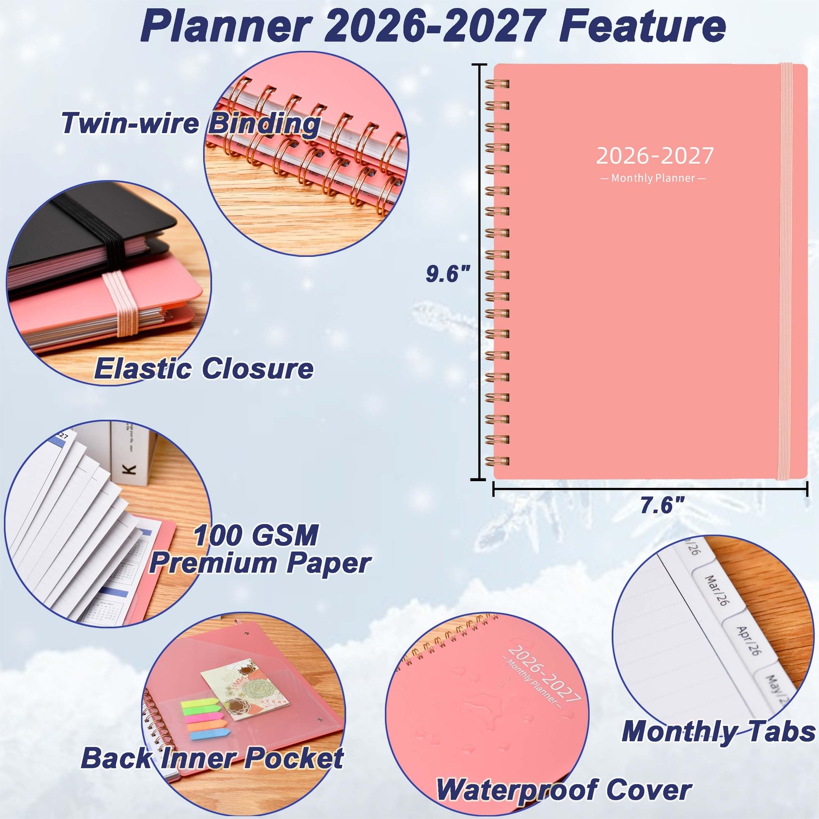 2026-2027 Monthly Planner (7.6» x 9.6»), 18 Months Agenda Planner from Jul …