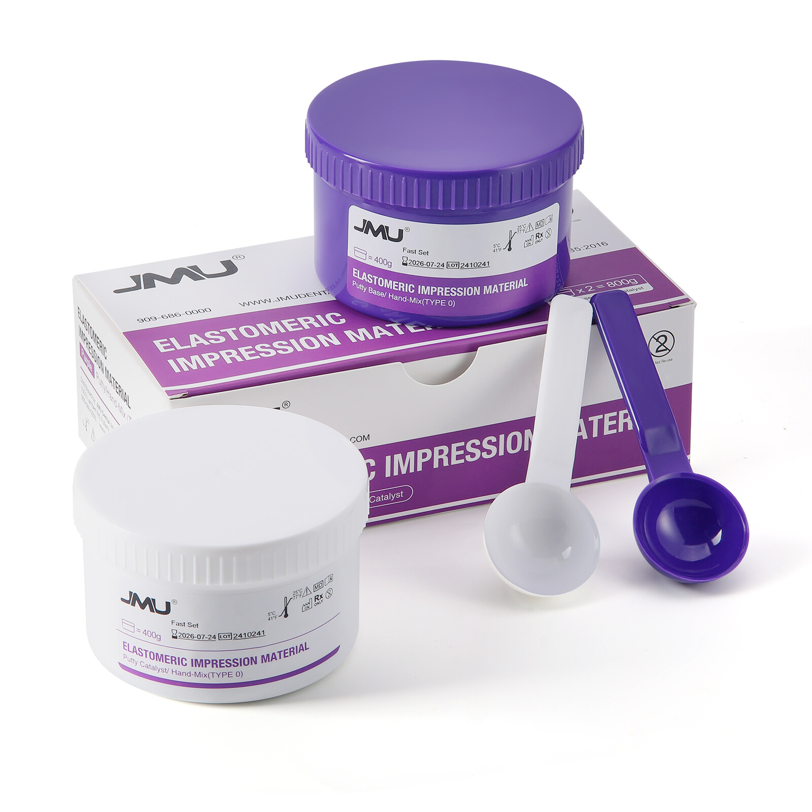 JMU Dental Putty Regular/Fast Set PVS VPS Impression Material Base+Catalyst