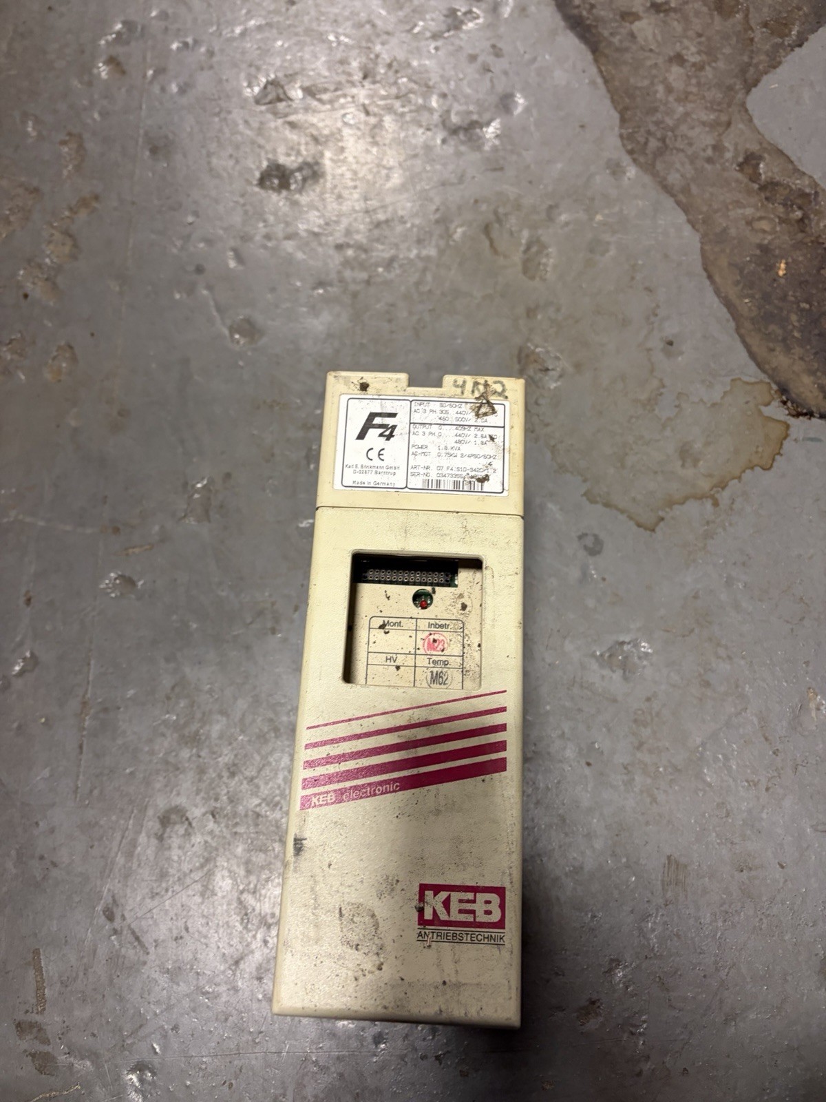 KEB 07.F4.S1D-3420/1.2 V1.2 Combivert AC Drive USED