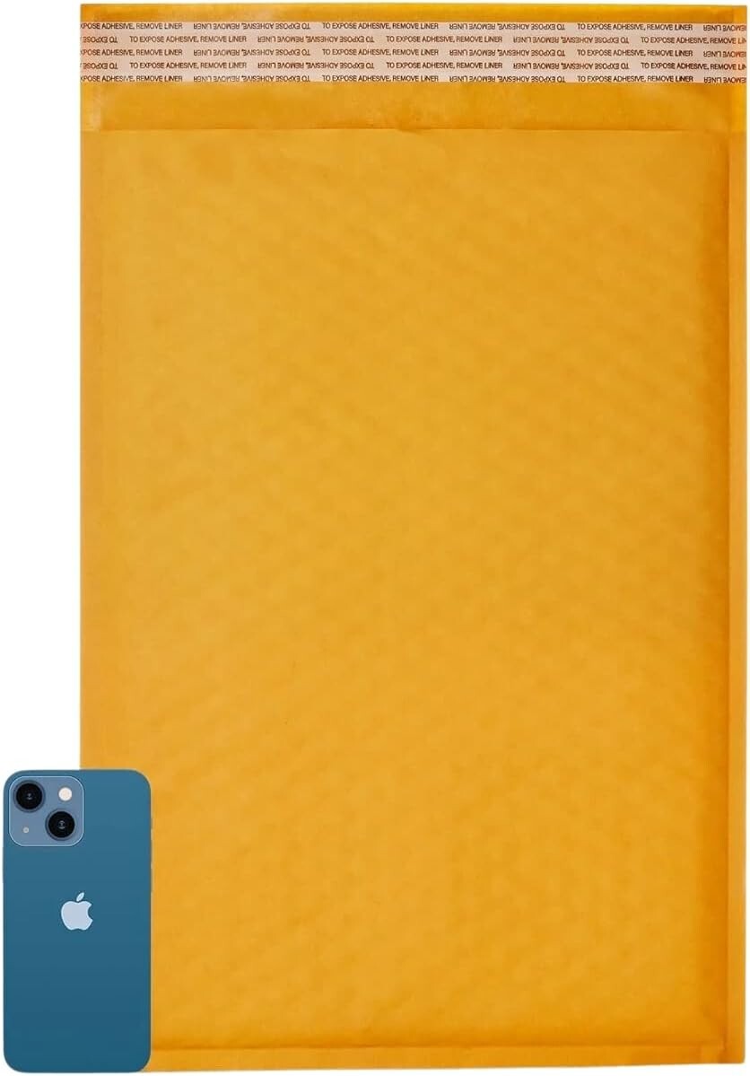 50 PC #7 14.25×20 Kraft Bubble Envelopes Yellow Padded Shipping Mailers