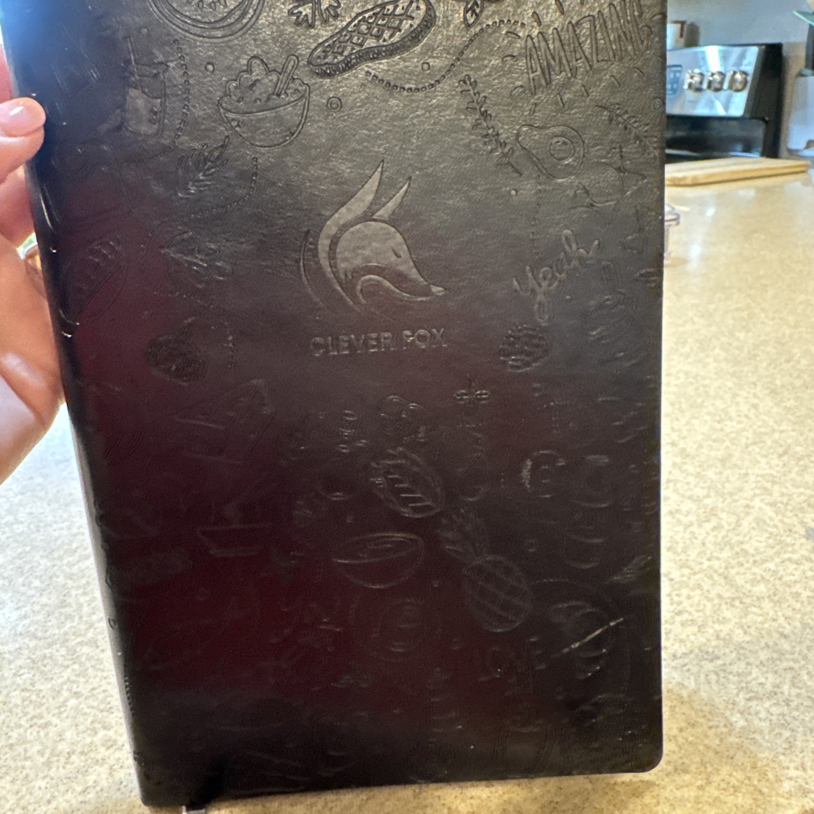 Clever Fox Food Journal Pro Diet & Wellness Planner Black With Stickers